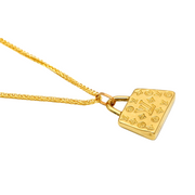 Real Gold GZLV Luxury Bag 2 Side 3D Pendant