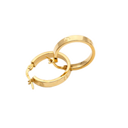 Luxury 18K Real Gold Medium Round Clip-On Earrings – Includes Gift Box