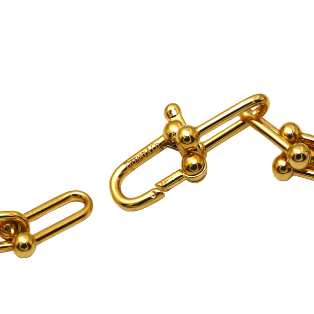 18K Real Gold Solid Chain Necklace – GZTF Hardware with Authentic TF Lock