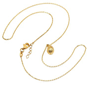 18K Real Gold Glittering Movable Oval Teardrop Necklace – Water Drop Design