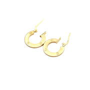 Luxury 18K Real Gold Clip-On Earrings – Timeless Round LOVE Design for Women